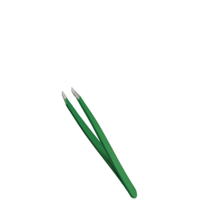 Pinzetta Inox Punta Obliqua Verde N1027 - NAIMA