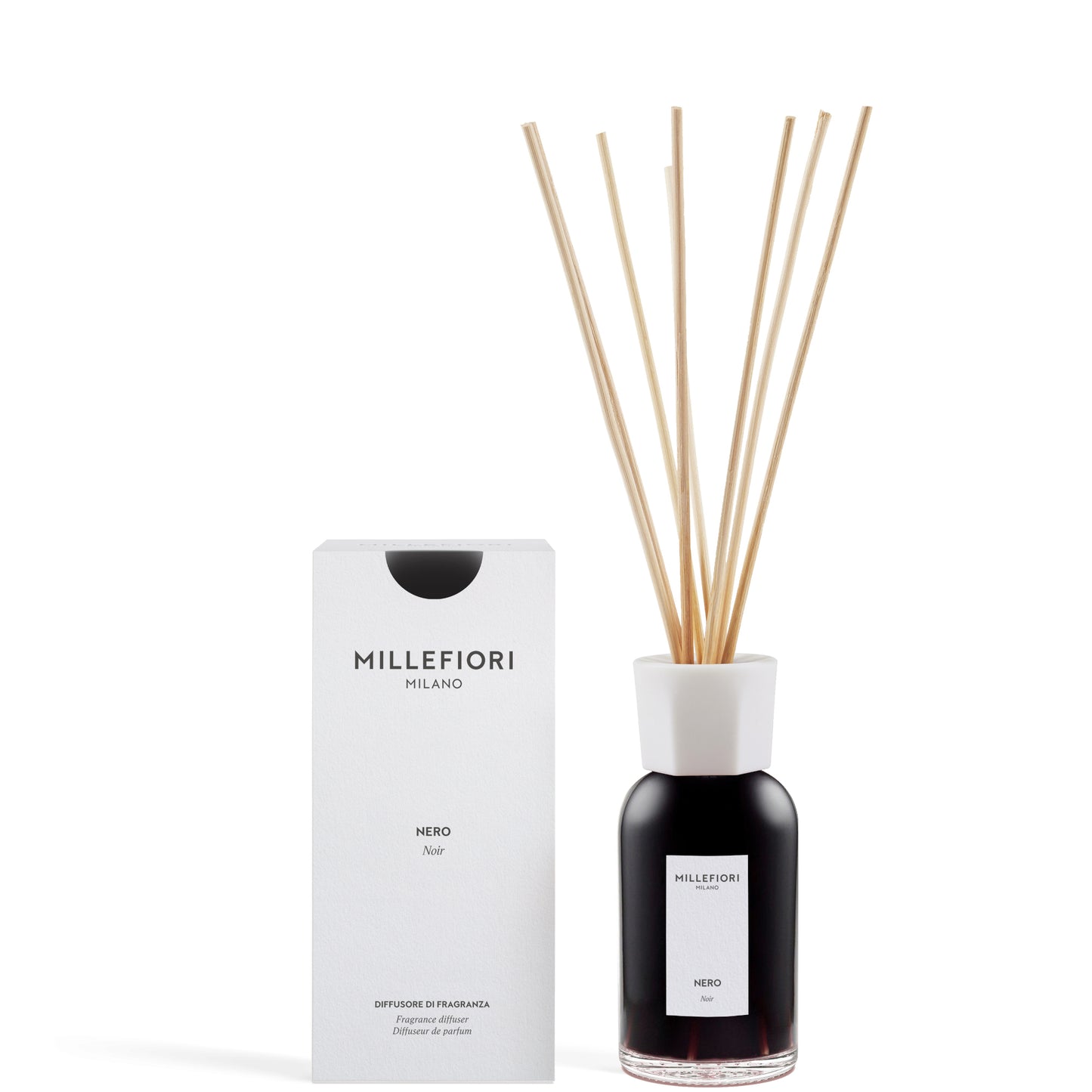 Millefiori Milano Diffusore a Bastoncini Nero