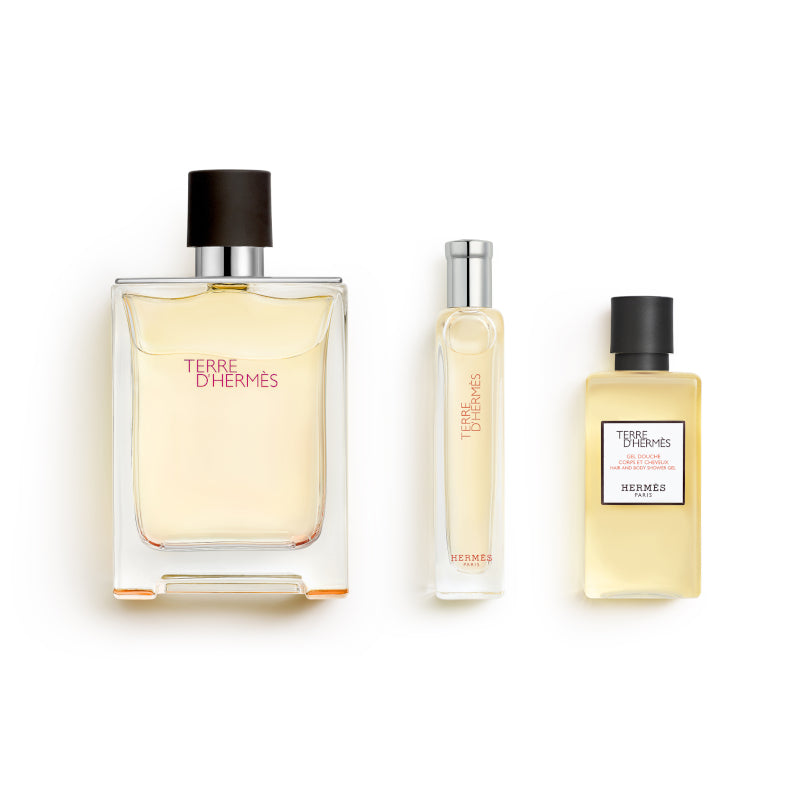 Terre d'Hermès Eau de Toilette Cofanetto 100 ML Eau de Toilette + 15 ML Eau de Toilette +  40ML Shower Gel