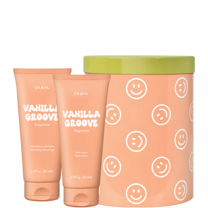 HAPPYBOX KIT 2 VANILLA GROOVE 200 ML Gel Esfoliante Corpo + 200 ML Latte Corpo