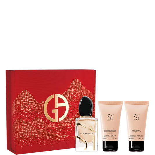 Armani Si EDP Confezione 50 ML Eau de Parfum + 50 ML Body Lotion + 50 ML Shower Gel