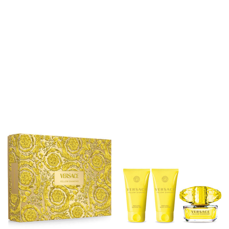 Versace Yellow Diamond Confezione 50 ML Eau de Toilette + 50 ML Shower Gel + 50 ML Body Lotion