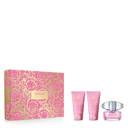 Versace Bright Crystal Confezione 50 ML Eau de Toilette + 50 ML Shower Gel + 50 ML Body Lotion