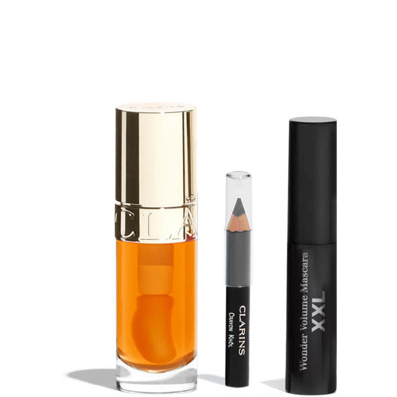 Lip Comfort Oil New Cofanetto Gloss Labbra N.01 + mini matita occhi Nera + mini mascara nero