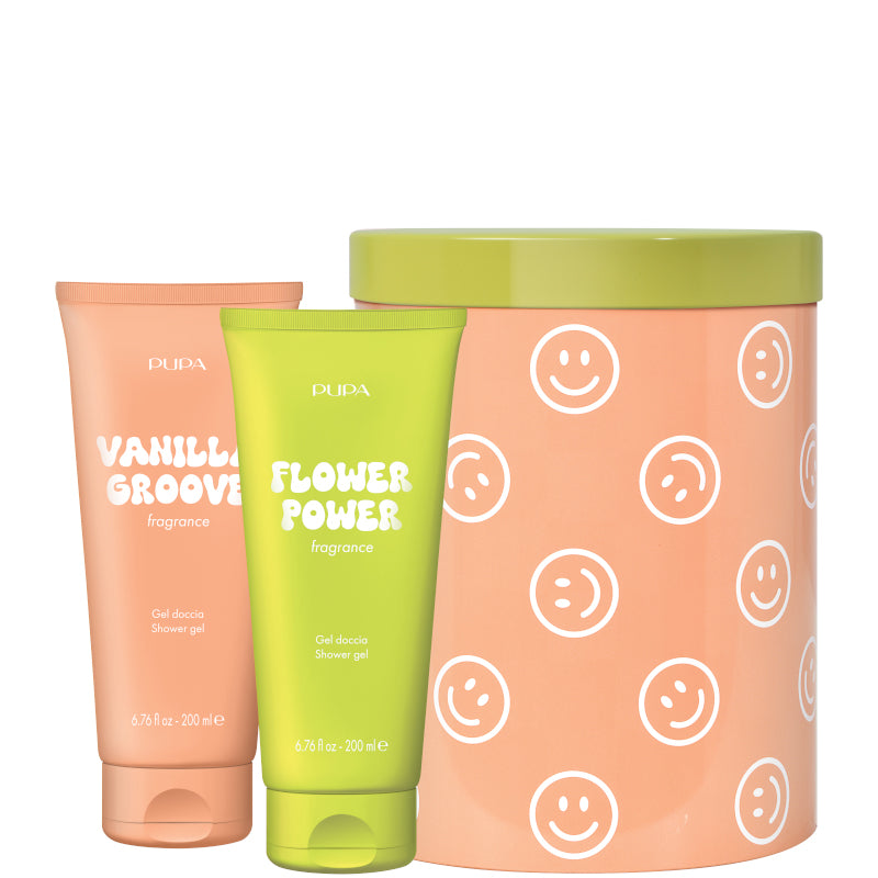 HAPPYBOX KIT 3 VANILLA GROOVE/FLOWER POWER 200 ML X 2 Gel Doccia