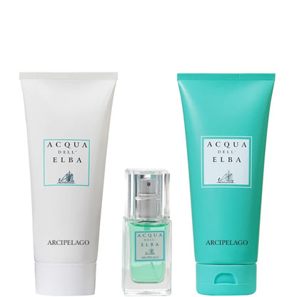 Acqua dell'Elba Arcipelago Uomo EDP Confezione 15 ML Eau de Parfum + 200 ML Gel Doccia Shampoo + 200 ML Crema Corpo