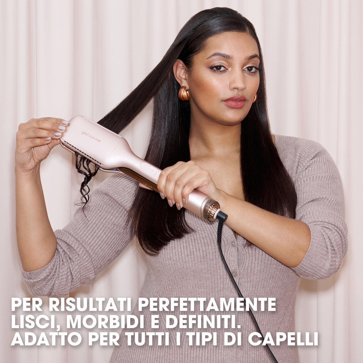 ghd duet 2-in-1 hot air styler festive gift in cashmere collection
