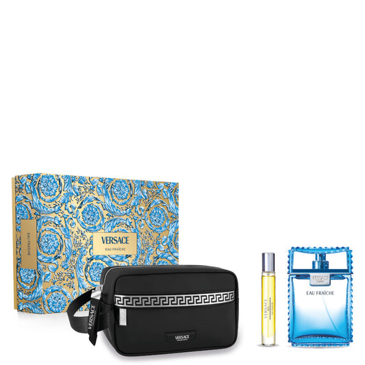 Versace Eau Fraiche Confezione 100 ML Eau de Toilette + 10 ML Eau de Toilette Travel Spray + Versace Beauty