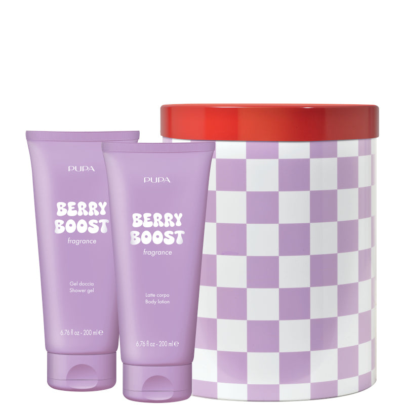 HAPPYBOX KIT 1 BERRY BOOST 200 ML Latte Corpo + 200 ML Gel Doccia