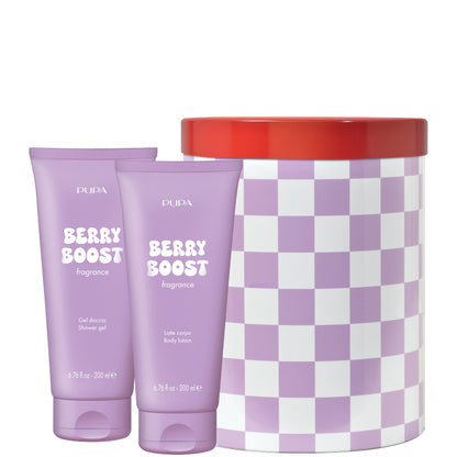 HAPPYBOX KIT 1 BERRY BOOST 200 ML Latte Corpo + 200 ML Gel Doccia