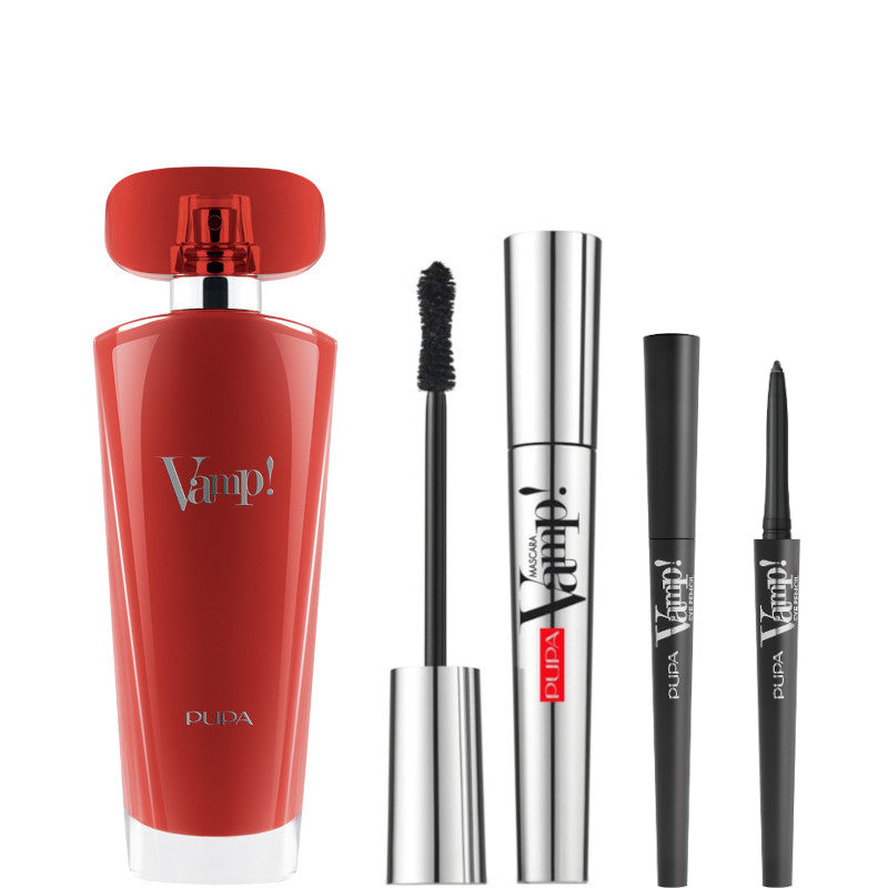 Vamp! Red Confezione 100 ML Eau de Parfum + Mascara Vamp! Nero + Matita Occhi Vamp! Eye Pencil Nero