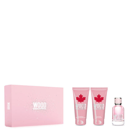 Wood Dsquared2 Pour Femme Confezione 50 ML Eau de Toilette + 100 ML Shower Gel + 100 ML Body Lotion