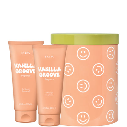 HAPPYBOX KIT 1 VANILLA GROOVE 200 ML Latte Corpo + 200 ML Gel Doccia