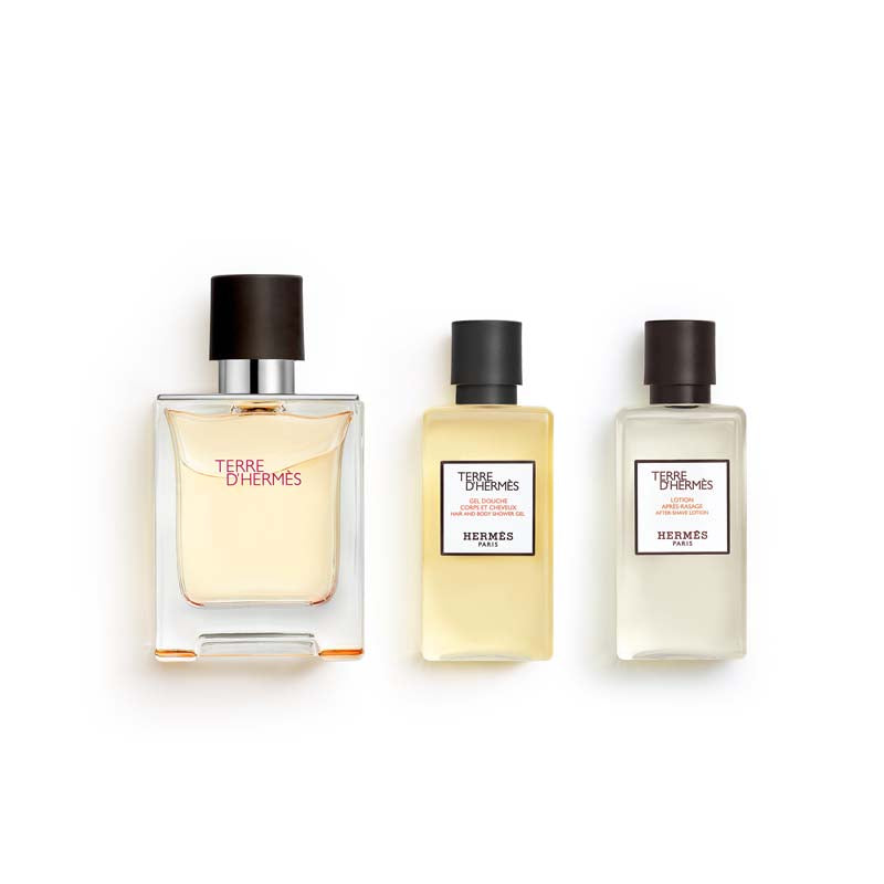 Terre D'Hermes Eau de Toilette Cofanetto 50 ML Eau de Toilette + 40 ML After Shave Lotion + 40 ML Shower Gel