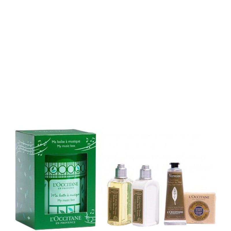 Verveine - Music Box 75 ML Gel Doccia + 75 ML Latte Corpo + 50 gr Sapone + 30 ML Crema Mani