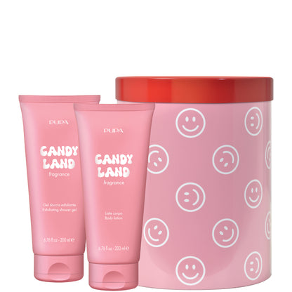 HAPPYBOX KIT 2 CANDY LAND 200 ML Gel Esfoliante Corpo + 200 ML Latte Corpo