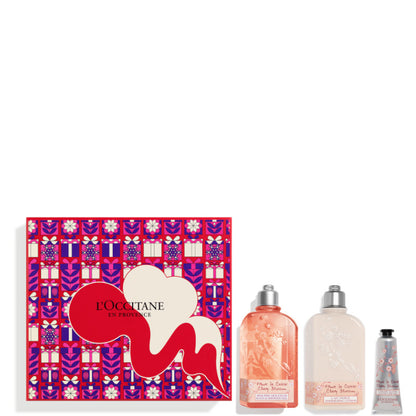 Fleurs de Cerisier Cherry Blossom Cofanetto 250 ML Gel Doccia + 250 ML Latte Corpo + 30 ML Crema Mani