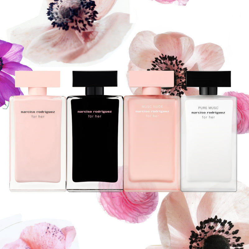 Narciso Rodriguez For Her EDP Confezione 100 ML for her Eau de Parfum + 10 ML for her PURE MUSC eau de parfum purse spray