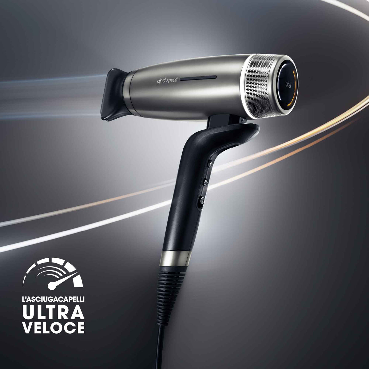 ghd Speed - asciugacapelli professionale nero metallizzato
