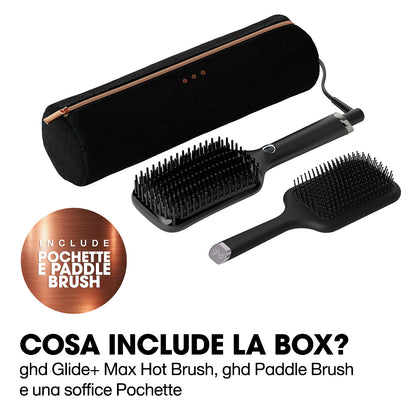 ghd glide + max hot brush festive gift set in black