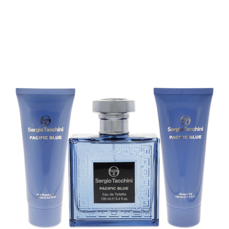 Pacific Blue Confezione 100 ML Eau de Toilette + 100 ML After Shave Balm + 100 ML Shower Gel