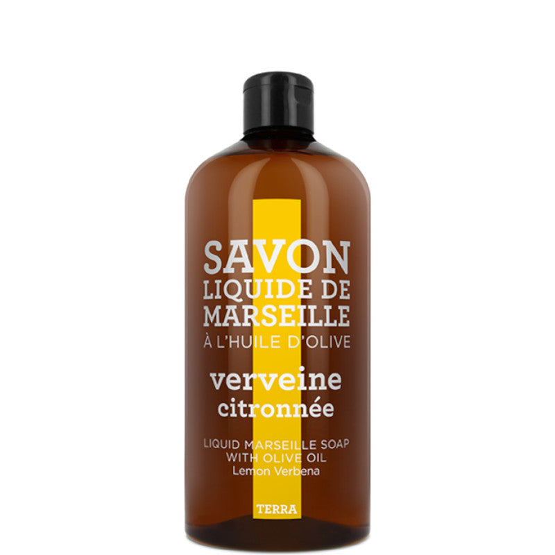 TERRA - Verveine Citronnée Savon Liquide de Marseille Recharge 1000 ML