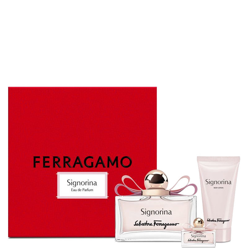 Signorina Eau de Parfum Cofanetto 100 ML Eau de Parfum + 50 ML Body Lotion + 5 ML Eau de Parfum miniatura