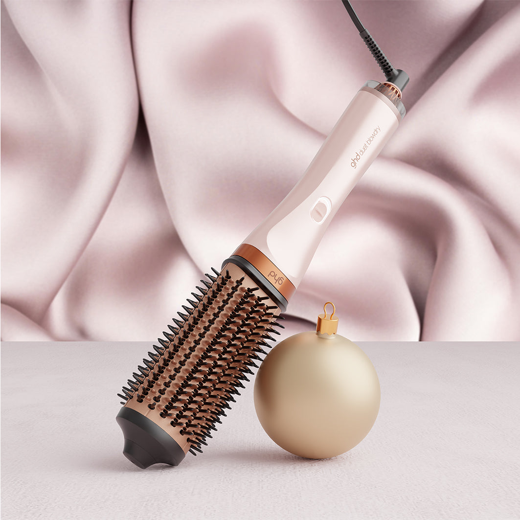 ghd duet blowdry hair dryer brush festive gift set in cashmere collection