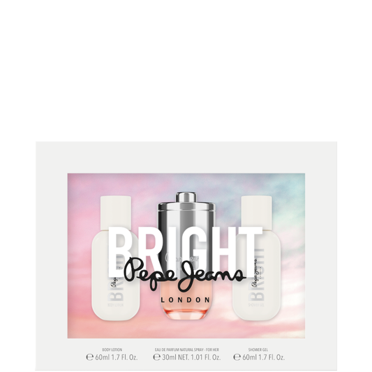 Pepe Jeans Bright Confezione 30 ML Eau de Parfum + 60 ML Body Lotion + 60 ML Shower Gel