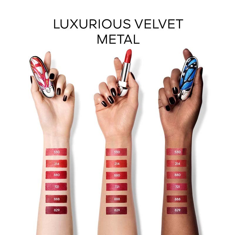 Le Teinte de Rouge à Lèvres Rouge Luxurious Velvet Metal G De Guerlain