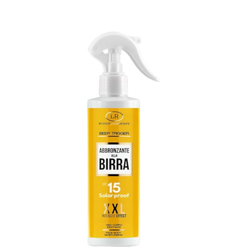 BEER TRIGGER SPRAY - Abbronzante alla Birra Viso/Corpo SPF 15 150 ML