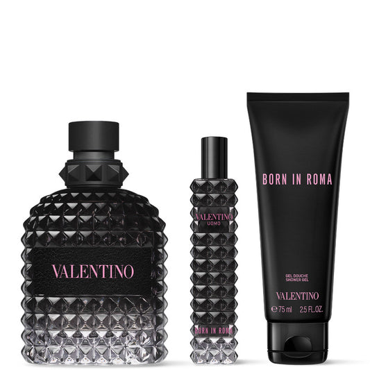 Valentino Uomo Born in Roma Cofanetto 100 ML Eau de Toilette + 15 ML Eau de Toilette Travel Size + 75 ML Shower Gel