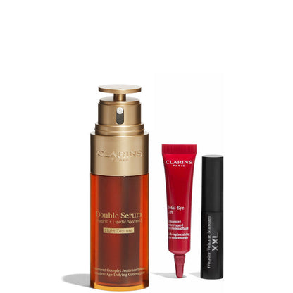 Double Serum Light Texture Cofanetto 50 ML Siero Viso + 7 ML Crema Contorno Occhi + mini mascara nero