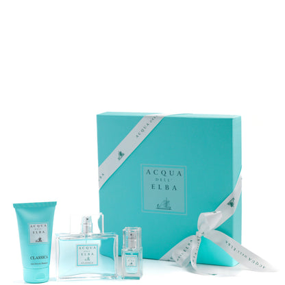 Acqua dell'Elba Uomo EDT Confezione 100 ML Eau de Toilette + 15 ML Eau de Toilette + 75 ML Shower Gel