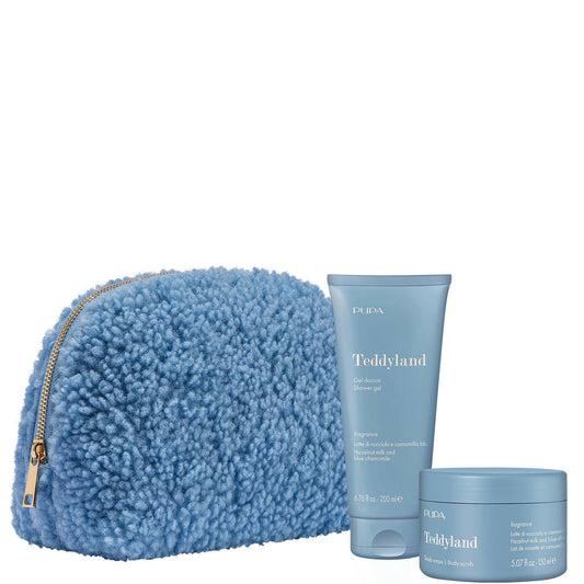 Teddyland Gel Doccia + Scrub Corpo Latte di Nocciola e Camomilla Blu