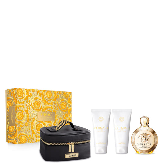 Eros Pour Femme EDP Confezione 100 ML Eau de Parfum + il 100 ML Shower Gel + 100 ML Body Lotion + Versace Beauty