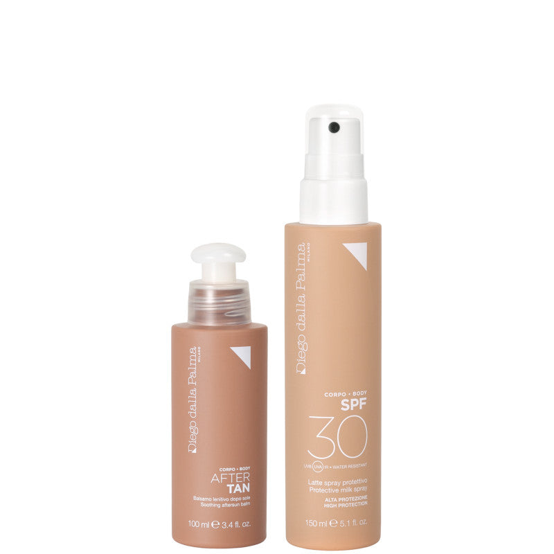 KIT SPRAY SPF30 150 ML Latte Spray SPF 30 + 100 ML Balsamo Lenitivo Doposole + Mesh Summer Bag