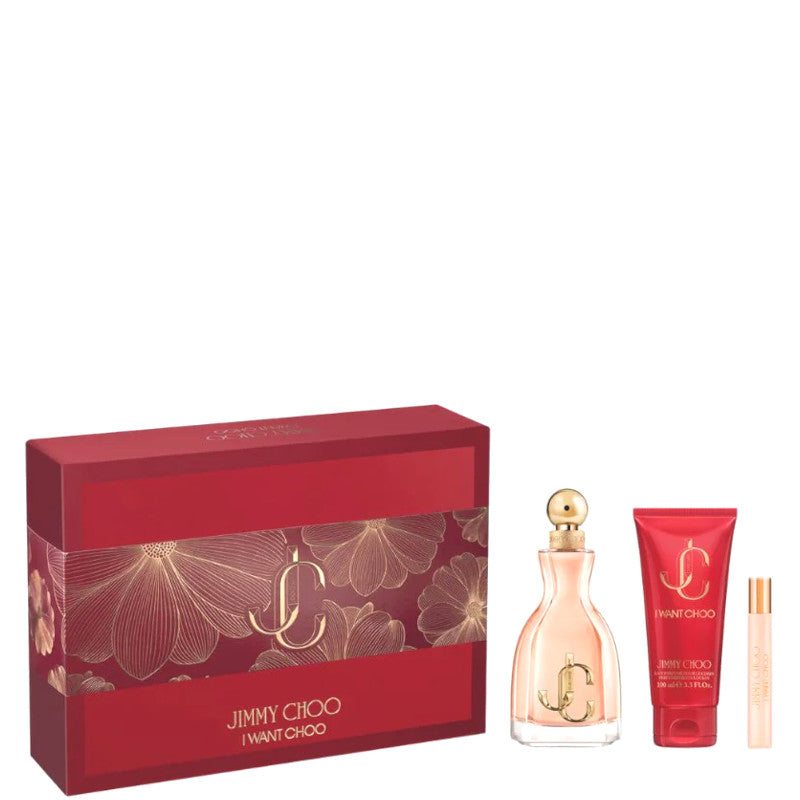 I want Choo Confezione 100 ML Eau de Parfum + 7,5 ML Eau de Parfum + 100 ML Body Lotion