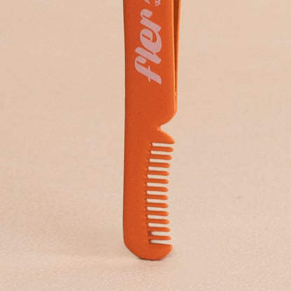 Fler Eyebrow Tweezer With Comb Orange