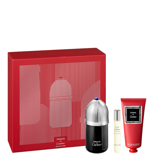 Cartier Pasha De Cartier Edition Noir Cofanetto 100 ML Eau de Toilette +10 ML vaporizzatore da viaggio + 100 ML gel doccia