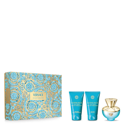 Versace Pour Femme Dylan Turquoise Confezione 50 ML Eau de Toilette + 50 ML Shower Gel + 50 ML Body Gel