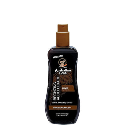 Dark Tanning Accelerator Spray Gel with Bronzers 237 ML