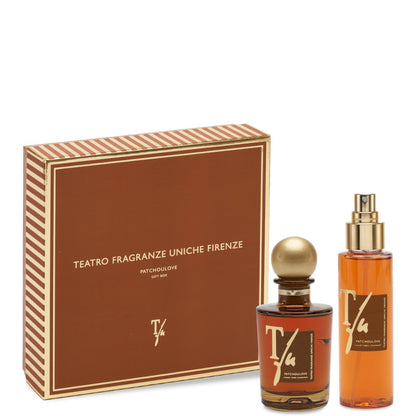 Teatro Fragranze Uniche Patchoulove 100 ML Diffusore con bastoncini + 100 ML Spray Tessuto