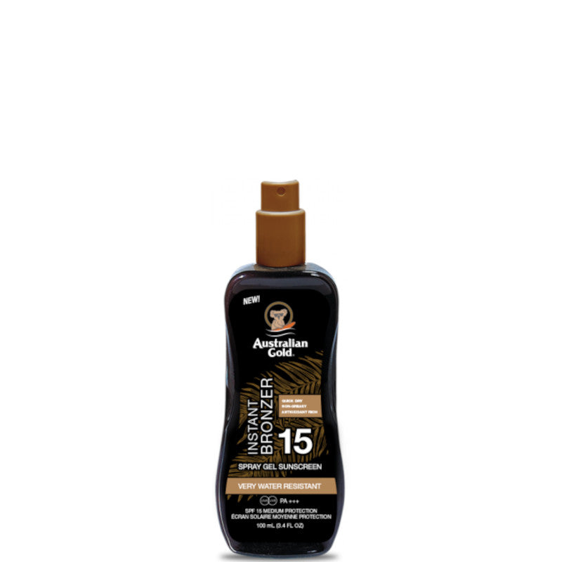 Spray Gels Sunscreen SPF 15 con effetto Bronze