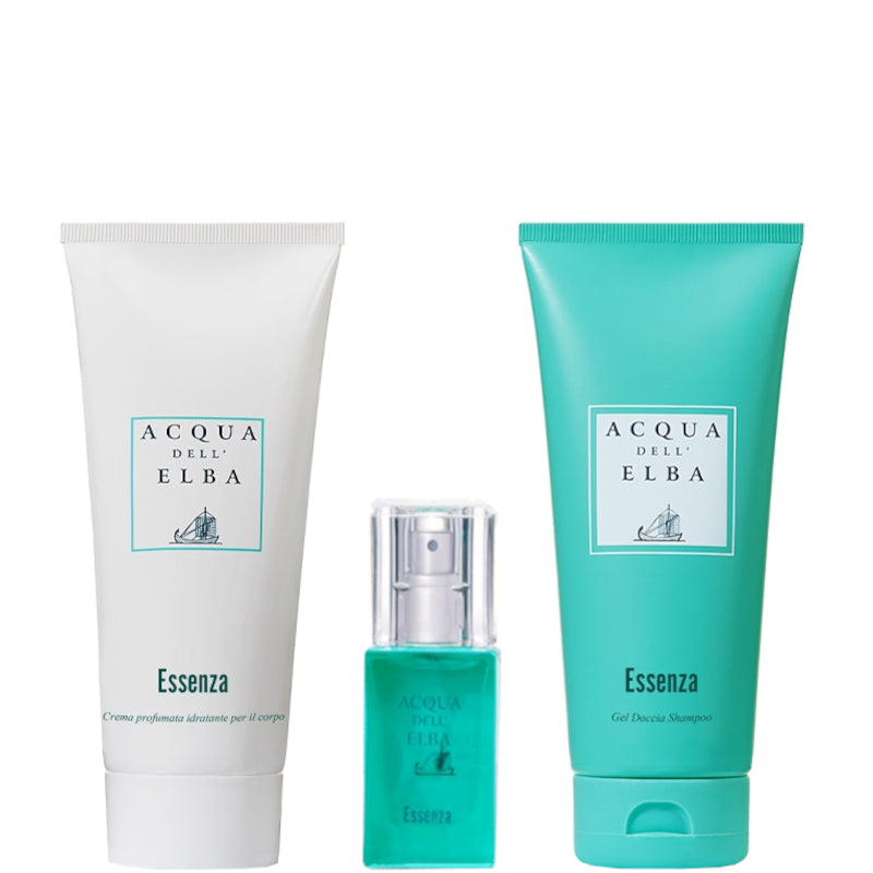 Acqua dell'Elba Essenza Uomo Confezione 15 ML Eau de Parfum + 200 ML Gel Doccia Shampoo + 200 ML Crema Corpo