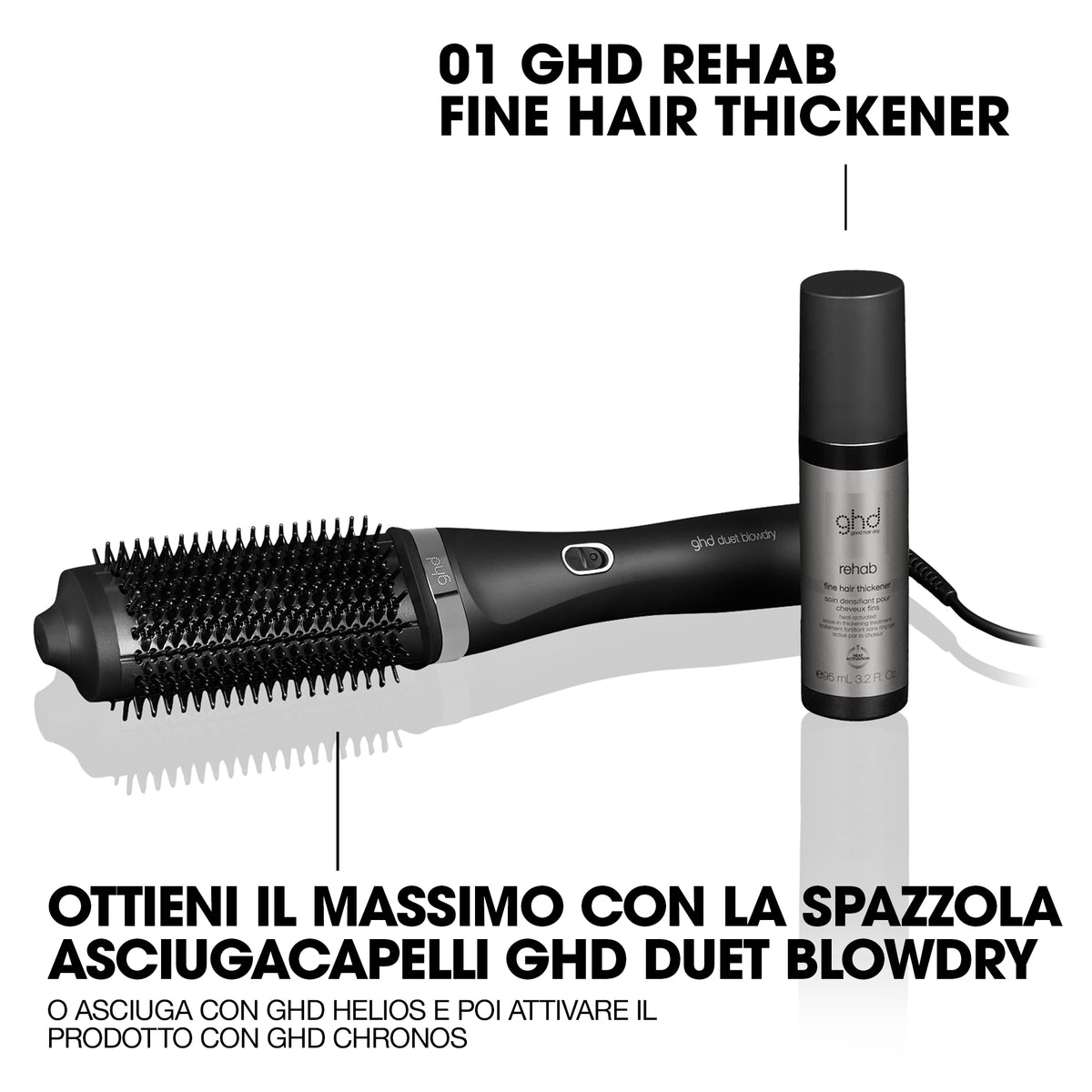 ghd rehab fine hair thickener - siero volumizzante per capelli fini