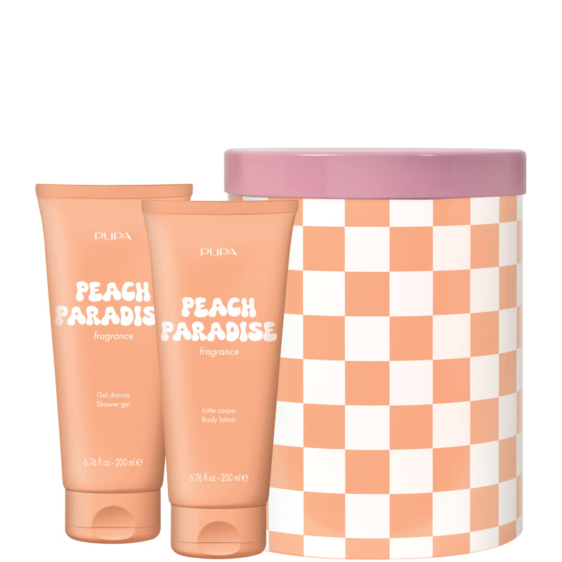 HAPPYBOX KIT 1 PEACH PARADISE 200 ML Latte Corpo + 200 ML Gel Doccia