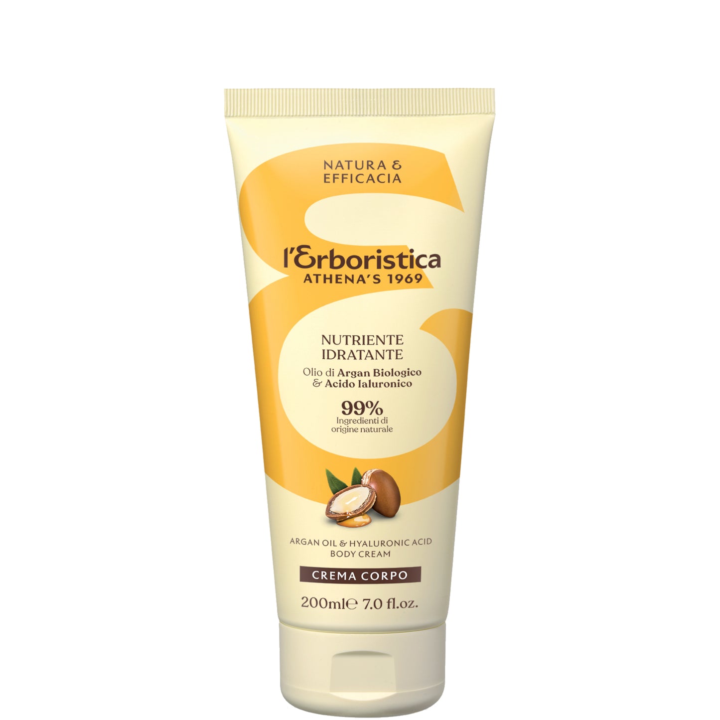 L'Erboristica Olio di Argan Biologico e Acido Ialuronico Crema Corpo