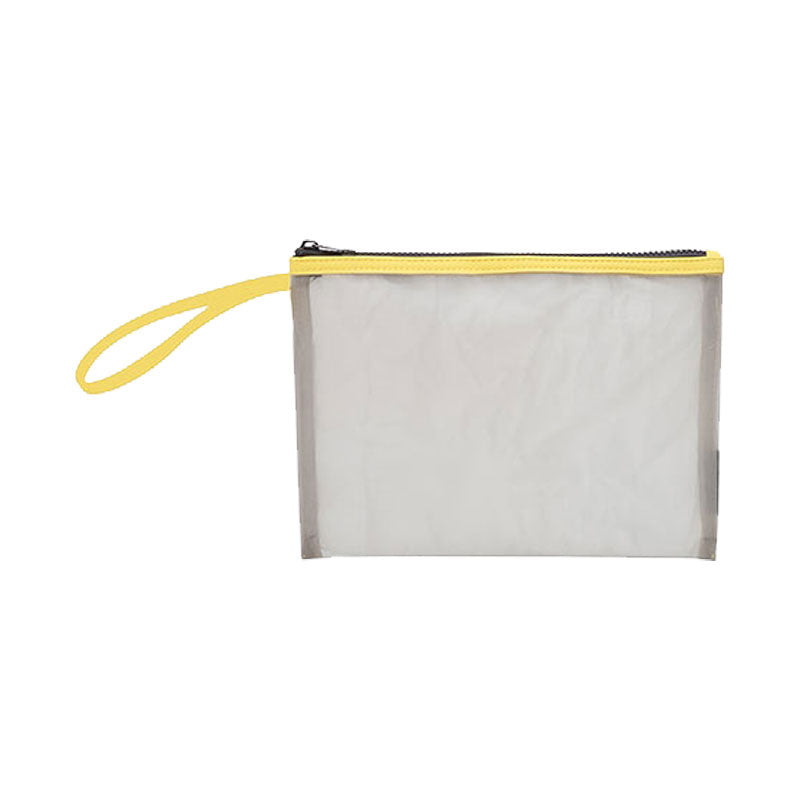 Pochette a Busta O BAG in Plastica a Rete Giallo e Grigio ACCEP004MAS02235