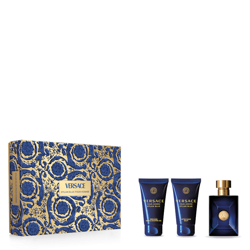 Versace Pour Homme Dylan Blue Confezione 50 ML Eau de Toilette + 50 ML After Shave Balm + 50 ML Shower Gel